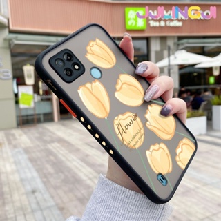 เคสโทรศัพท์ ซิลิโคนนิ่ม ใส กันกระแทก ลายดอกไม้สีเหลือง แฟชั่น สําหรับ Realme C21 C21Y C25Y C33