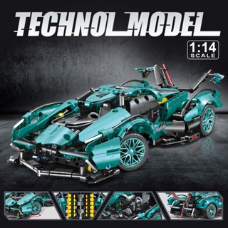 Lambo V12 บล็อคตัวต่อโมเดลรถแข่ง รถสปอร์ต DIY ของเล่นสําหรับเด็ก