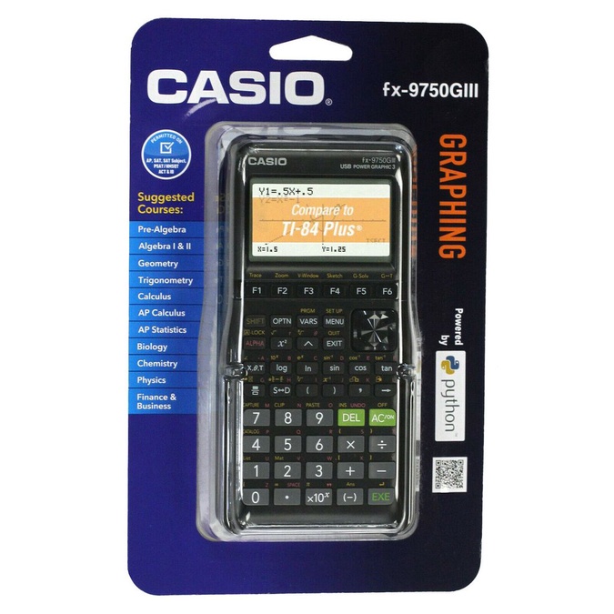 Casio fx-9750GIII เครื่องคิดเลขกราฟฟิค USB Power Graphic 3 (สีดํา)