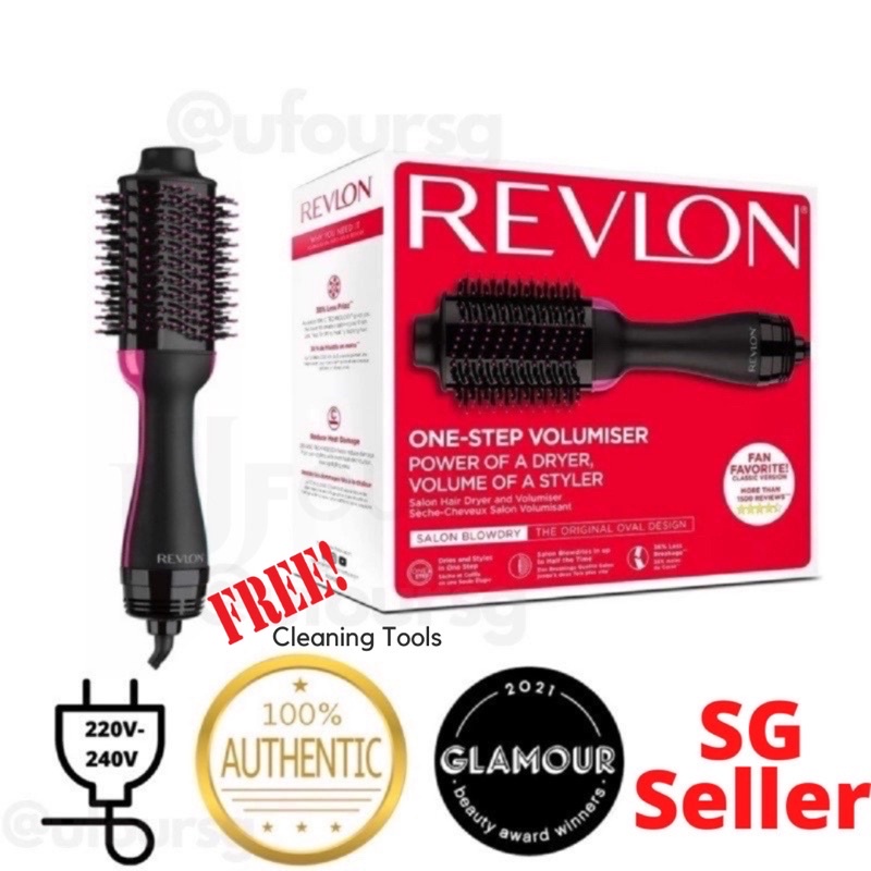 Revlon One Step Hair Dryer and Volumiser 2 in 1 Pro Collection Salon Hair Tools Original Hot Air Brush 220-240V
