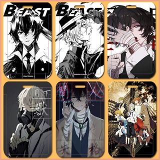 ป้ายแท็กชื่อ ลายการ์ตูนอนิเมะ Bungo Stray Dogs MRT Card Bus Card DIY สําหรับนักเรียน บัตรประจําตัวประชาชน