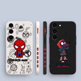 เคสโทรศัพท์มือถือ ซิลิโคน ลายสไปเดอร์แมน เดอะอเวนเจอร์ส ไมล์ สําหรับ Samsung Galaxy S23 S22 S21 S20 FE Ultra Plus S10 S10E S9 S8 Lite Plus 5G