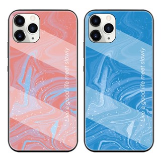 เคสโทรศัพท์ iPhone 11 pro Max XS X XR 7 8 Plus เหมือนฝัน ทรายดูด สุภาษิต กระจกแข็ง เคสป้องกัน