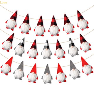 Love Merry Christmas ธงแบนเนอร์ ลายสก๊อต สําหรับแขวนตกแต่งปาร์ตี้คริสต์มาส