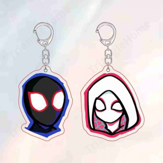 พวงกุญแจ จี้การ์ตูน Spider-Man Gwen Miles ขนาดเล็ก สําหรับกระเป๋านักเรียน