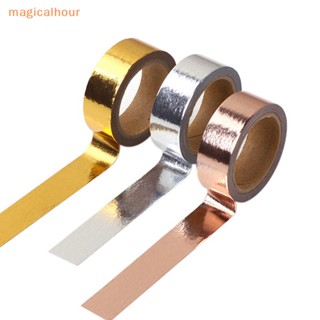 Magicalhour^^ ใหม่ เทปกระดาษ สีโรสโกลด์ สีเงิน สําหรับตกแต่ง