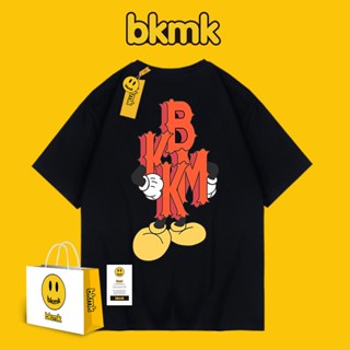 Bk เสื้อยืดแขนสั้น พิมพ์ลายการ์ตูนตัวอักษร ทรงหลวม แฟชั่นฤดูร้อน สไตล์อเมริกัน สตรีท สําหรับผู้หญิง