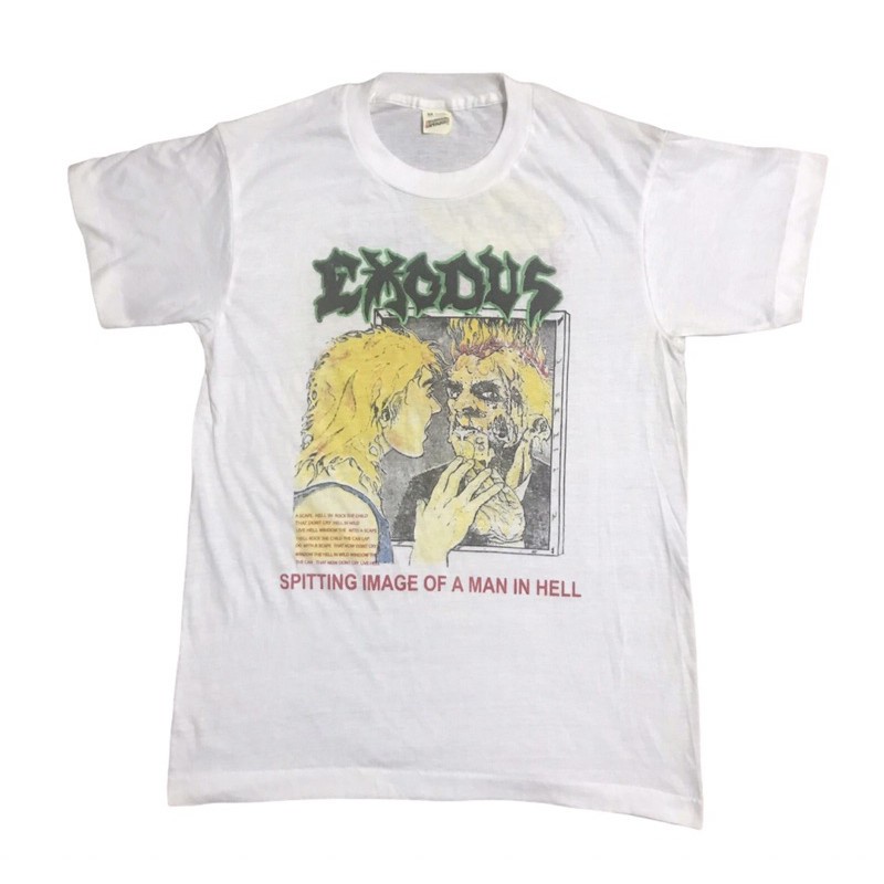 อ่อนนุ่ม 6 เสื้อวงวินเทจ EXODUS ผ้าบ้างมุ้ง 50/50 สวยๆถูถๆ