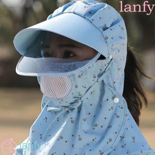 LANFY หมวกกันแดด ป้องกันรังสีอัลตราไวโอเลต ระบายอากาศได้ดี เหมาะกับเดินชายหาด สไตล์ชาวประมง สําหรับผู้หญิง