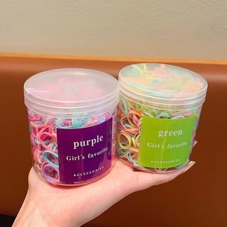 ยางรัดผมสีสันสดใส ยืดหยุ่น สำหรับผูกผม ขนาด 2000 PCS ในกล่องเดียว