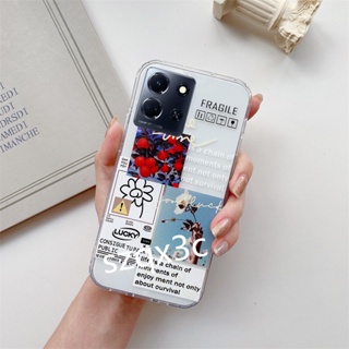 เคสโทรศัพท์มือถือนิ่ม แบบใส ปิดด้านหลัง ลายฉลากสร้างสรรค์ สําหรับ Infinix Note 30i 30 Pro VIP 5G 4G 12 NFC Hot 30 30i Play FREE FIRE ZERO 5G 2023