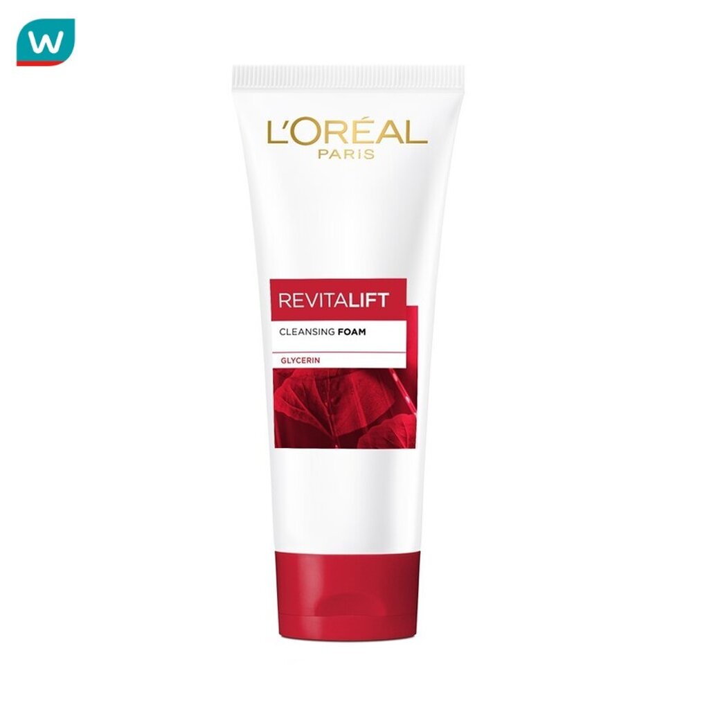 L'Oreal ลอรีอัล ปารีส รีไวทัลลิฟท์ คลีนซิ่ง โฟม กลีเซอรีน 100 มล.