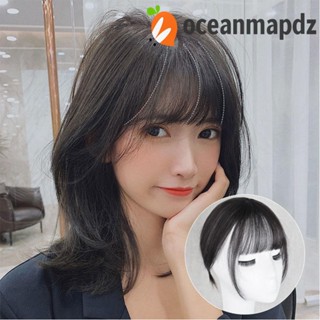 OCEANMAPDZ กิ๊บติดผมหน้าม้าปลอม 3D แบบเต็ม สําหรับผู้หญิง