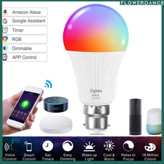 Zigbee หลอดไฟ LED อัจฉริยะ Rgb สีสันหรี่แสงได้ Magic Light Bulb Timing Function Multi Scenarios Patterns Smart Speaker Voice Control flower