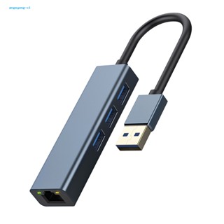 Angeyong 4-in-1 อะแดปเตอร์ฮับเครือข่ายอีเธอร์เน็ต Usb 3.0 เป็นความเร็วสูง สําหรับ Windows Mac Linux 1000mbps