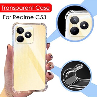 เคสใสนิ่ม Realme C53  กันกระแทกขอบมุม เคสใสนิ่ม คลุมป้องกันกล้อง