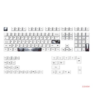 Zzz ปุ่มกดคีย์บอร์ดอิเล็กทรอนิกส์ PBT 5 ด้าน 108 คีย์ สําหรับคีย์บอร์ด Mechanical Keybo