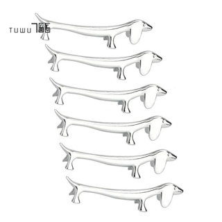 ที่วางตะเกียบ ตะเกียบ โลหะผสมสังกะสี สําหรับสุนัขน้อย จํานวน 6 ชิ้น