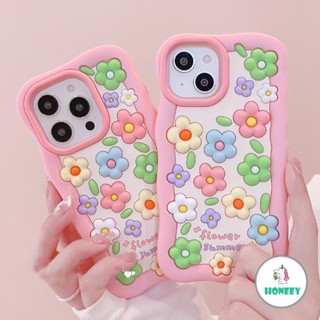 เคสโทรศัพท์มือถือ ซิลิโคนนิ่ม กันกระแทก ลายดอกกุหลาบ สีชมพูน่ารัก สําหรับ iPhone 14 13 12 Pro Max 11 14pro 13pro 12pro