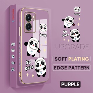 เคสโทรศัพท์มือถือ TPU แบบนิ่ม พิมพ์ลายแพนด้า ป้องกันเลนส์ สําหรับ Realme 6 6s 9i 10 Pro+ 9 Pro+ 8s