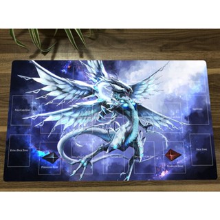 Yu-gi-oh! Playmat Blue-Eyes แผ่นรองเมาส์ ลายมังกรขาว CCG TCG สําหรับเล่นเกม