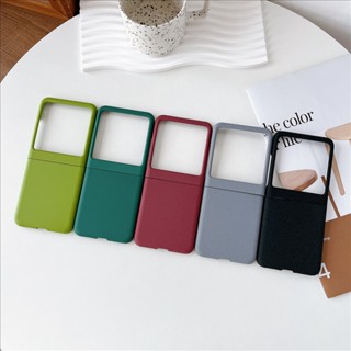 เคสแข็ง กันกระแทก สีพื้น สําหรับ Moto Razr 40 ultra