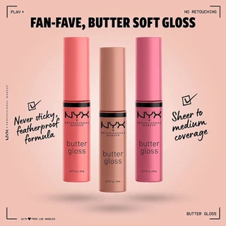 ✅พร้อมส่ง✅แท้ NYX Butter Gloss Non-Sticky Lip Gloss สุดฮิตจากTiktok ลิปกลอสที่ขายดีอันดับ1ในอเมริกา!!
