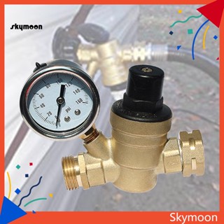 Skym* M11-0660R วาล์วควบคุมแรงดันน้ํา ทองเหลือง ปรับได้ พร้อมเกจ สําหรับบ้าน