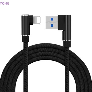 Ychg สายชาร์จซิงค์ข้อมูล Type C IOS Micro USB มุมขวา 90 องศา