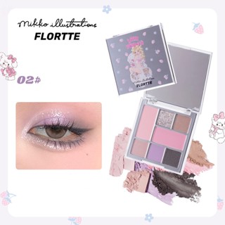 Flortte อายแชโดว์ บลัชออน อเนกประสงค์ ใช้ง่าย ไม่เลอะเทอะ สําหรับแต่งหน้า