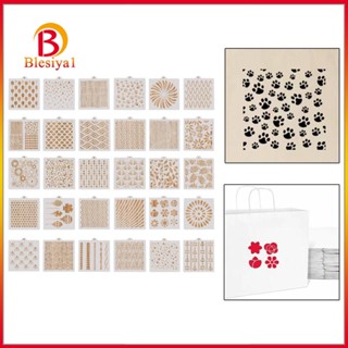 [Blesiya1] แผ่นแม่แบบฉลุลาย ลายนูน 30 ชิ้น สําหรับตกแต่งผนัง DIY