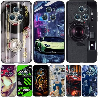 เคสโทรศัพท์มือถือ ซิลิโคนนิ่ม tpu กันกระแทก ลายแมว สีดํา สําหรับ Honor magic 5PRO