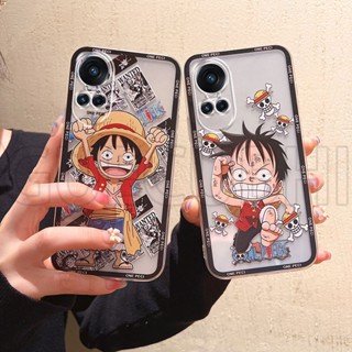 เคสโทรศัพท์มือถือ ซิลิโคนนิ่ม แบบใส ลายอนิเมะ Onepiece Luffy สําหรับ OPPO Reno10 Reno10 Pro Reno 10 Pro+ 5G Reno 10 Pro 5G