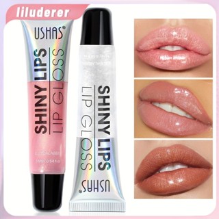 Ushas 6 Color Liquid Lip Gloss Brightening Lipstick Waterproof Sweat-proof Self-contained Thin Flash Lip Makeup HO.