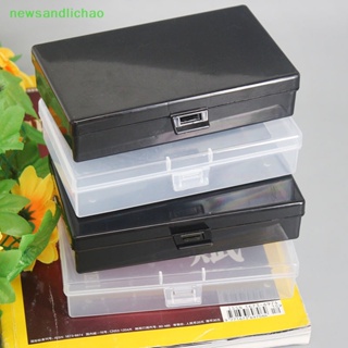 Newsandlichao กล่องพลาสติกใส ทรงสี่เหลี่ยมผืนผ้า กันฝุ่น ทนทาน สําหรับเก็บเครื่องประดับ