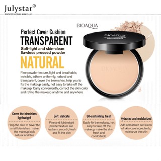 JULYSTAR Bioaqua Face Mineral Base Pressed Powder / Face Matte Makeup Foundation Concealer Compact Powder / Control Oil Facial Base เครื่องสำอางแต่งหน้า