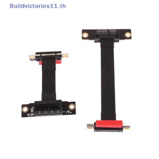 Buildvictories11 สายเคเบิลต่อขยายการ์ดไรเซอร์ PCIE X1 มุมขวา 90 องศา 1 ชิ้น