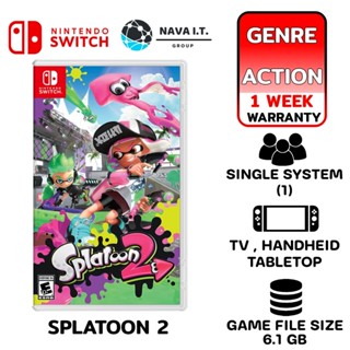 COINSคืน15%⚡FB9JMZV6⚡ NINTENDO SPLATOON 2 SWITC แผ่นเกมส์ JOY-CON ของแท้จากศูนย์