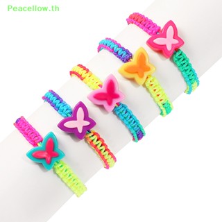 Peacellow สร้อยข้อมืออะคริลิค รูปผีเสื้อน่ารัก แฮนด์เมด ปรับได้ สําหรับผู้หญิง TH