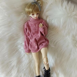 Bjd เสื้อกันหนาวคอเต่า ทรงหลวม สําหรับตุ๊กตา 1/4 พร้อมส่ง