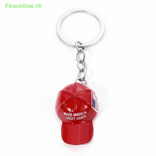 Peacellow พวงกุญแจ จี้รูปธงอเมริกัน สีแดง แฟชั่น สําหรับห้อยกระเป๋า รถยนต์ TH