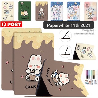 เคสหนังฝาพับ ลายการ์ตูนน่ารัก สําหรับ Amazon Paperwhite 11th Gen 2021 6.8 นิ้ว