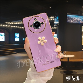 เคสมือถือ แบบนิ่ม ขอบตรง ลายดอกไม้น่ารัก 3D สําหรับ Realme 11 10 Pro+ Pro 5G C53 C55 NFC 4G Plus Realme11Pro RealmeC53NFC