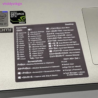 สติกเกอร์ VHDD Windows PC อ้างอิง แป้นพิมพ์ ทางลัด สําหรับคอมพิวเตอร์ แล็ปท็อป เดสก์ท็อป TH