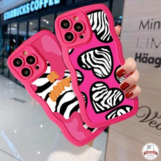 เคสโทรศัพท์มือถือ ลายม้าลาย หัวใจ สีแดงกุหลาบ ขอบหยัก สําหรับ Infinix Hot 10 12i 20 20s 11s 9 10s 10Lite 8 12 Pro Hot 9 10 11 12 Play Note 10Pro 12 G96 Smart 6 5 4 Plus