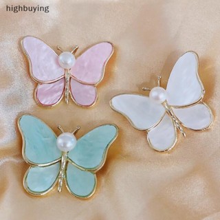 [highbuying] ฤดูร้อน ผีเสื้อ เข็มกลัด สําหรับผู้หญิง เสน่ห์ มุก สีทอง เสื้อยกทรง ปาร์ตี้ งานแต่งงาน ของขวัญ เสื้อผ้า หมุด อุปกรณ์เครื่องประดับ ของขวัญ ใหม่ พร้อมส่ง