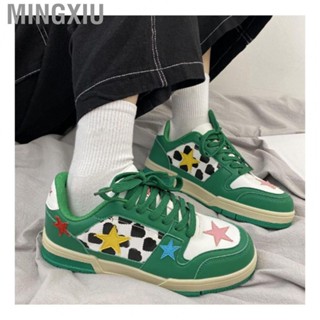 Mingxiu Women Casual Sport Shoes  Round Toe Fashionable Thick Soled Sneakers Green for Running Summer