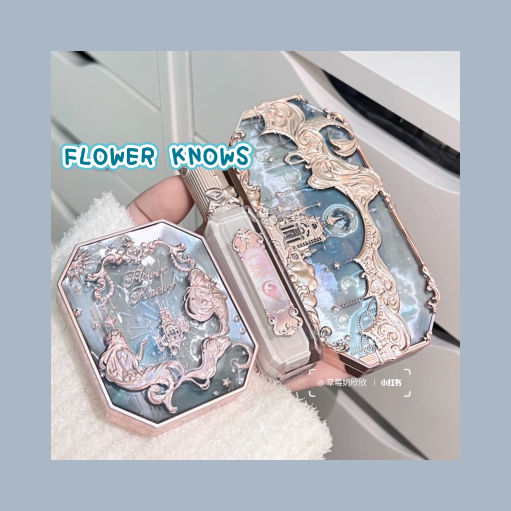 FLOWER KNOWS Moonlight Mermaid Series พาเลทอายแชโดว์เครื่องประดับห้าสี
