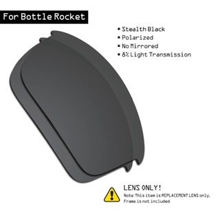 Smartvlt เลนส์โพลาไรซ์ แบบเปลี่ยน สําหรับ Oakley Bottle Rocket - Stealth สีดํา