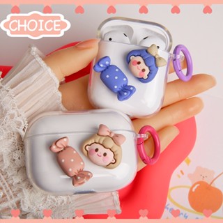 เคสหูฟัง กันตก พร้อมจี้ สีแคนดี้ สําหรับ AirPods 1 2 3 Pro Pro2